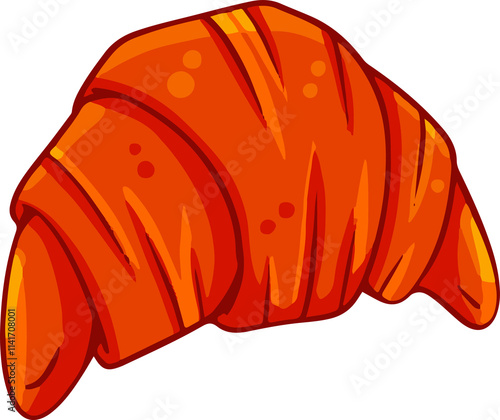 illustration of an croissant pastry