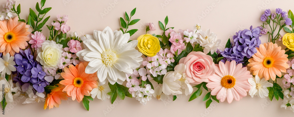 Pastel Wildflower Wall - A Dreamy Floral Display Pastel Wildflower Wall - A Dreamy Floral Display