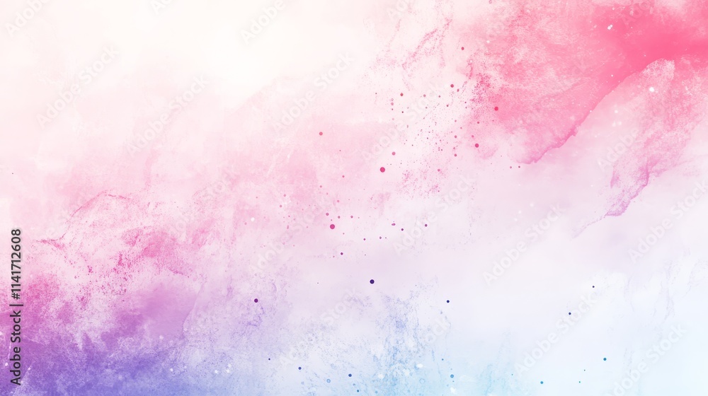 Obraz premium Pink and Purple Abstract, Watercolor Blend, Gradient, Wall Art, Decorative Print