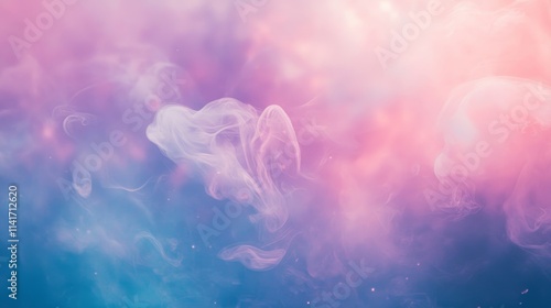 Dreamy pastel colors, soft abstract background, blue pink haze, ethereal mist