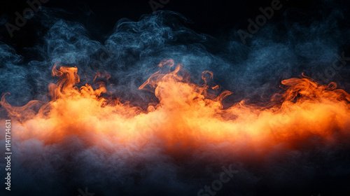 Wallpaper Mural Dense, dramatic smoke billows outward, creating an ominous empty center. Perfect for spooky Halloween themes, it symbolizes chaos, mystery, and the unknown, evoking tension and eerie vibes Torontodigital.ca