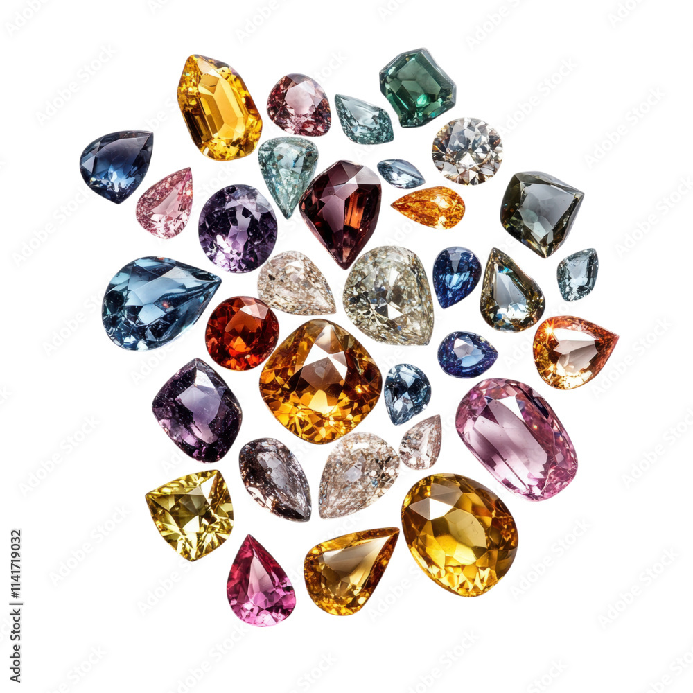 Vibrant gemstone collection jewelry showcase photographic display studio setting close-up view luxury aesthetic Vibrant gemstone collection jewelry showcase photographic display studio setting close-up view luxury aesthetic