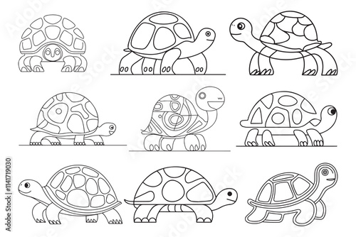 Turtle Coloring Page for Kids