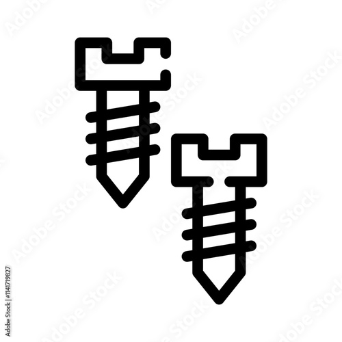 Fastener line icon