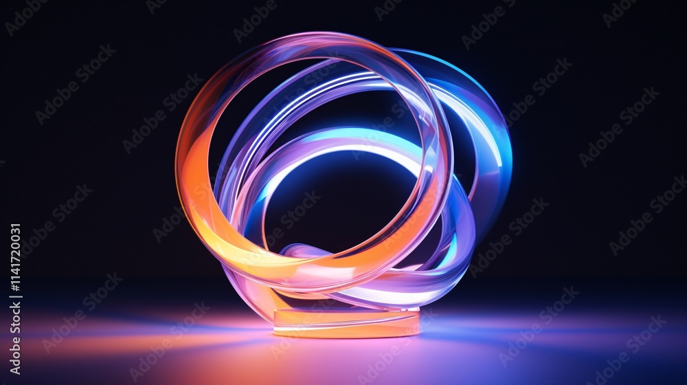 Neon Minimalism: Contemporary 3D Design with Abstract Forms and Vibrant Colors Neon Minimalism: Contemporary 3D Design with Abstract Forms and Vibrant Colors