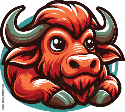 Wallpaper Mural Vector silhouette cow logo design art Torontodigital.ca