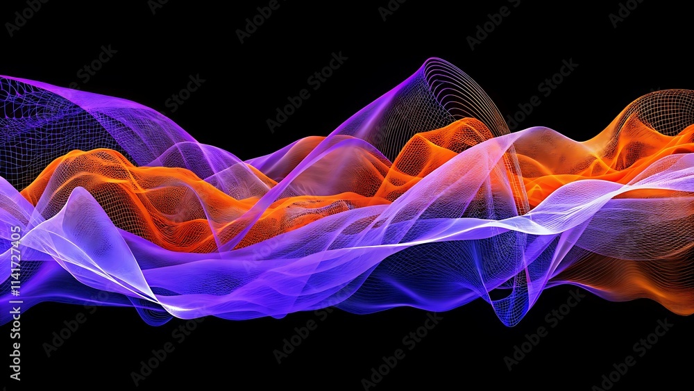 Photo a colorful wave with the lines of the rainbow Photo a colorful wave with the lines of the rainbow