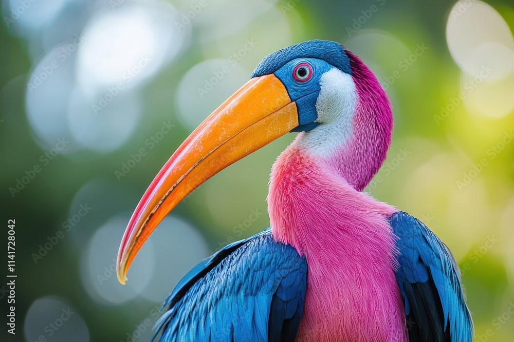 Fototapeta premium A Beautiful Colorful Bird with a Long Beak Perfect for Nature Lovers and Birdwatching Enthusiasts