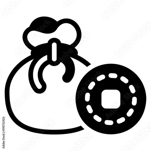 Money black glyph style icon