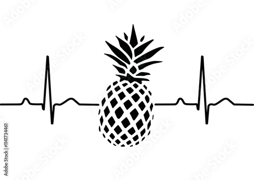Herzschlag Ananas Sommer Gefühl im Herzen
