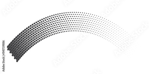 Set of halftone dots gradient pattern texture isolated on white background. Straight dotted spots using halftone circle dot raster texture. Vector blot half tone collection.