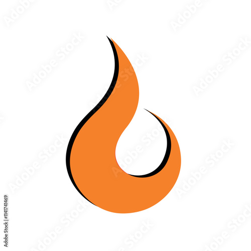 illustration icon vector of a fire. photo