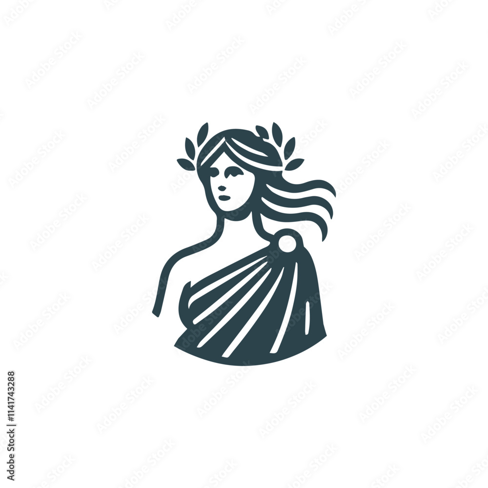Greek goddess logo Greek goddess logo