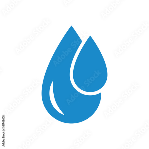 Fresh Water Drop Icon Vector Design.