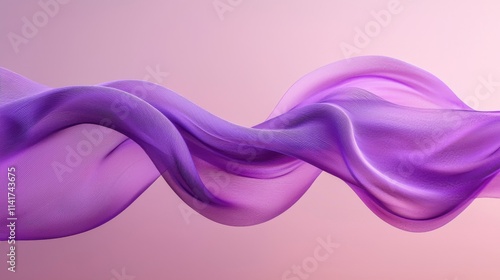 Abstract Purple Fabric Wave Swirling Design