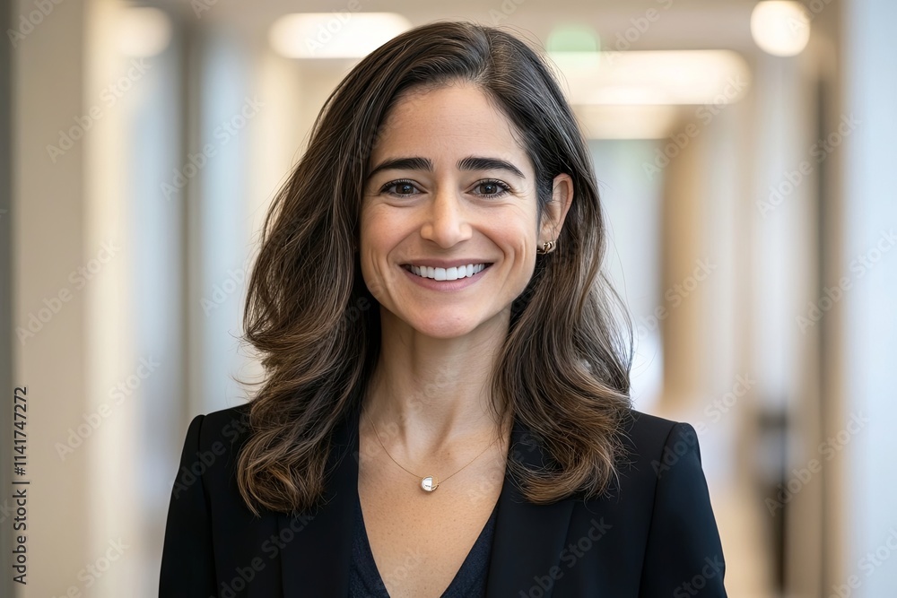 Portrait of a Smiling Businesswoman in a Modern Office Portrait of a Smiling Businesswoman in a Modern Office