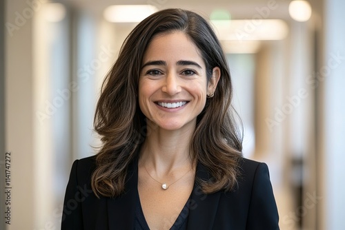 Portrait of a Smiling Businesswoman in a Modern Office Free Download Portrait of a Smiling Businesswoman in a Modern Office - GFXLoad