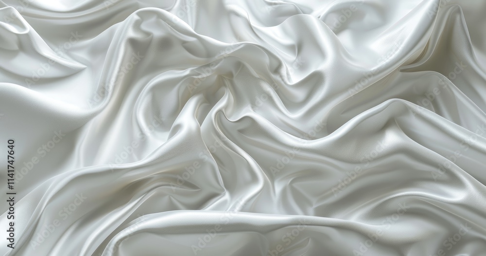 A close-up view of smooth, flowing white fabric, showcasing its texture and sheen. A close-up view of smooth, flowing white fabric, showcasing its texture and sheen.