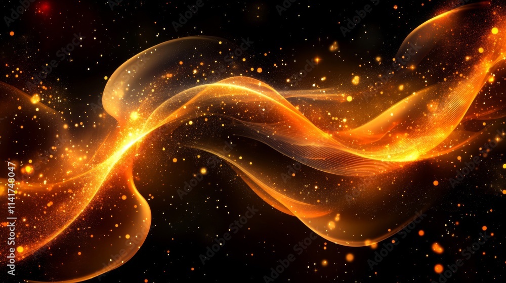 Golden Waves of Light and Sparkling Dust Golden Waves of Light and Sparkling Dust