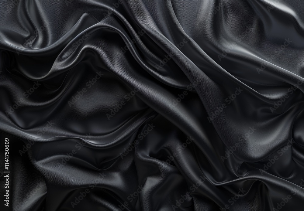 Abstract Black Silk Drape Abstract Black Silk Drape