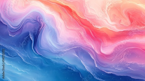 Abstract Swirling Colors Pastel Hues Fluid Art