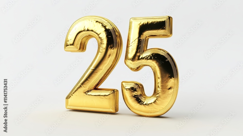 Gold 25 Number, Golden Anniversary, Celebration Decor Picture Gold 25 Number, Golden Anniversary, Celebration Decor Picture