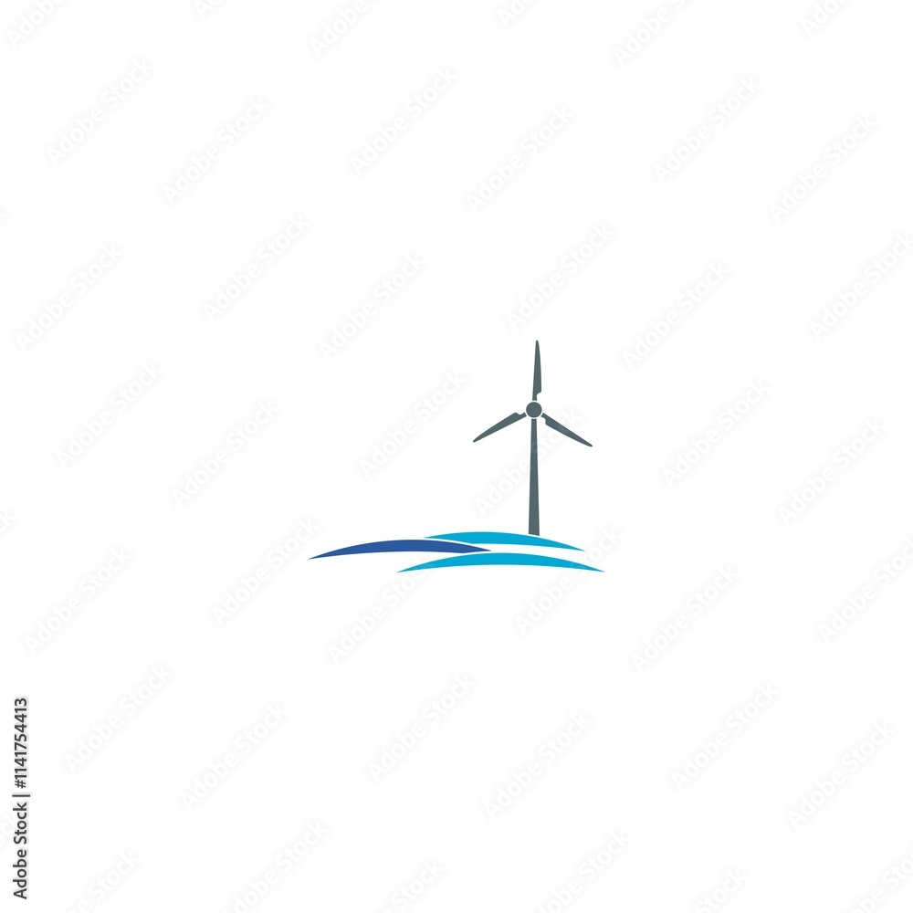 Offshore wind farm company icon isolated on white background Offshore wind farm company icon isolated on white background