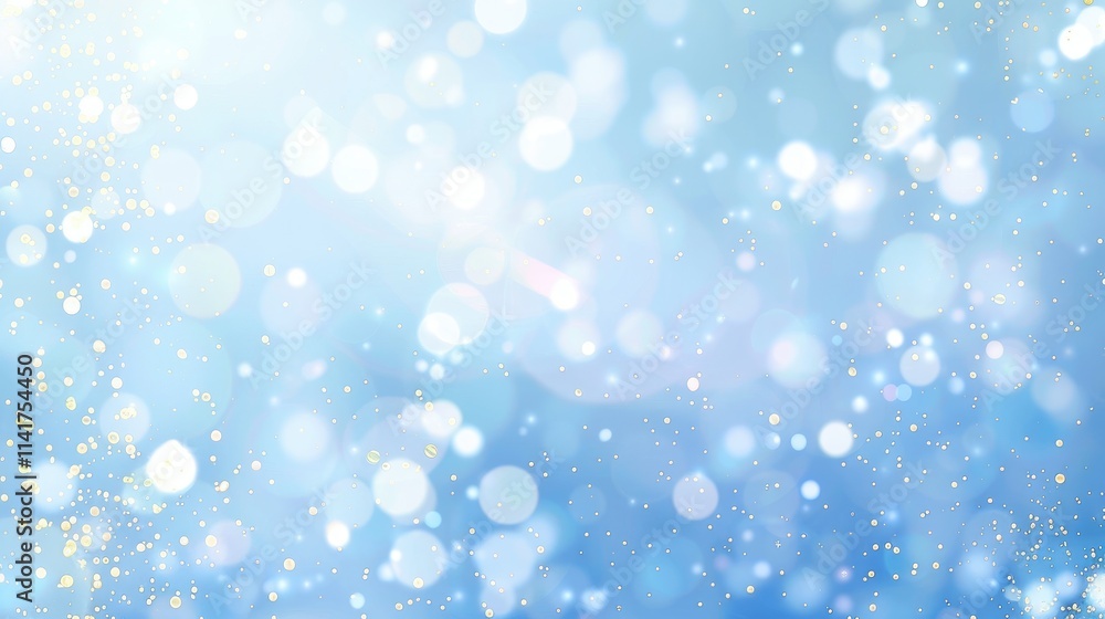 A soft, dreamy blue background with shimmering bokeh and glitter effects. A soft, dreamy blue background with shimmering bokeh and glitter effects.