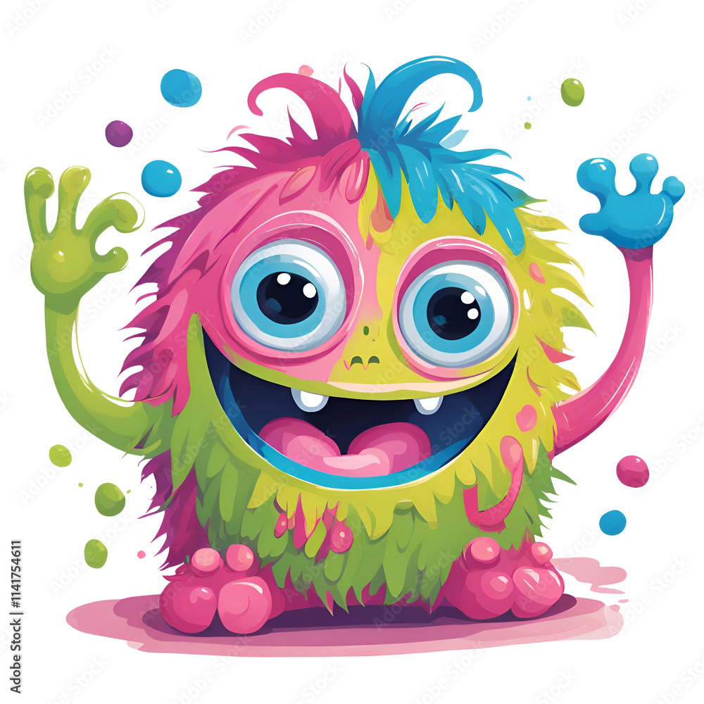 A FUNNY MONSTER FOR CHILDREN WITHOUT BACKGROUND A FUNNY MONSTER FOR CHILDREN WITHOUT BACKGROUND