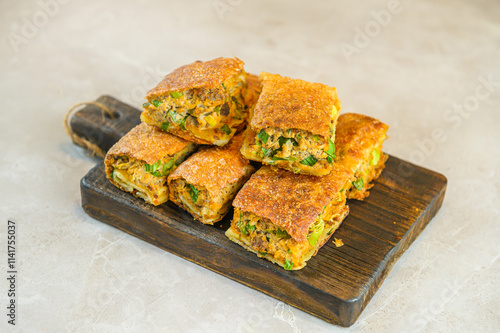 Martabak asin, Murtabak, Mutabbaq, stuffed pancake or pan-fried bread street food