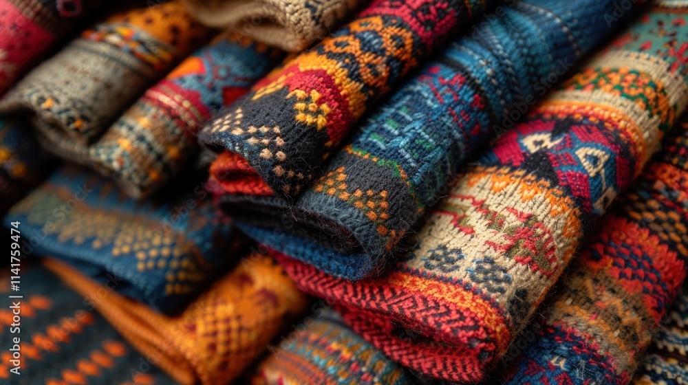 Colorful Knitted Fabric Texture Colorful Knitted Fabric Texture