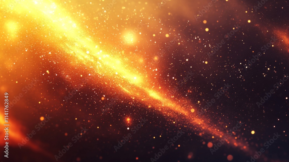Golden Galaxy Dust Swirl Abstract Background Golden Galaxy Dust Swirl Abstract Background