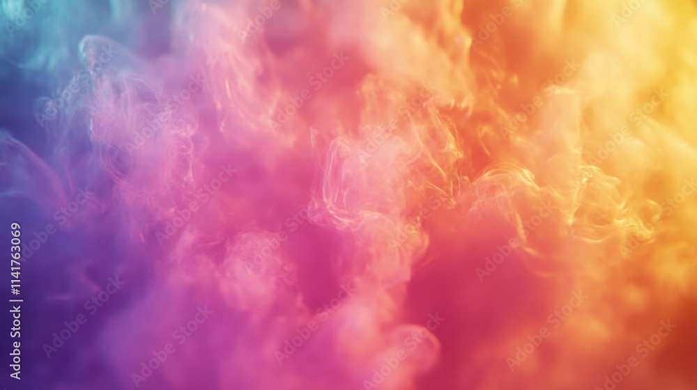 Fototapeta premium Abstract Colorful Smoke Swirls And Vapor