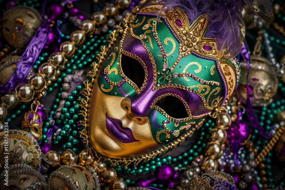 Beautiful greeting card with bright holiday composition for happy celebrate mardi gras Beautiful greeting card with bright holiday composition for happy celebrate mardi gras
