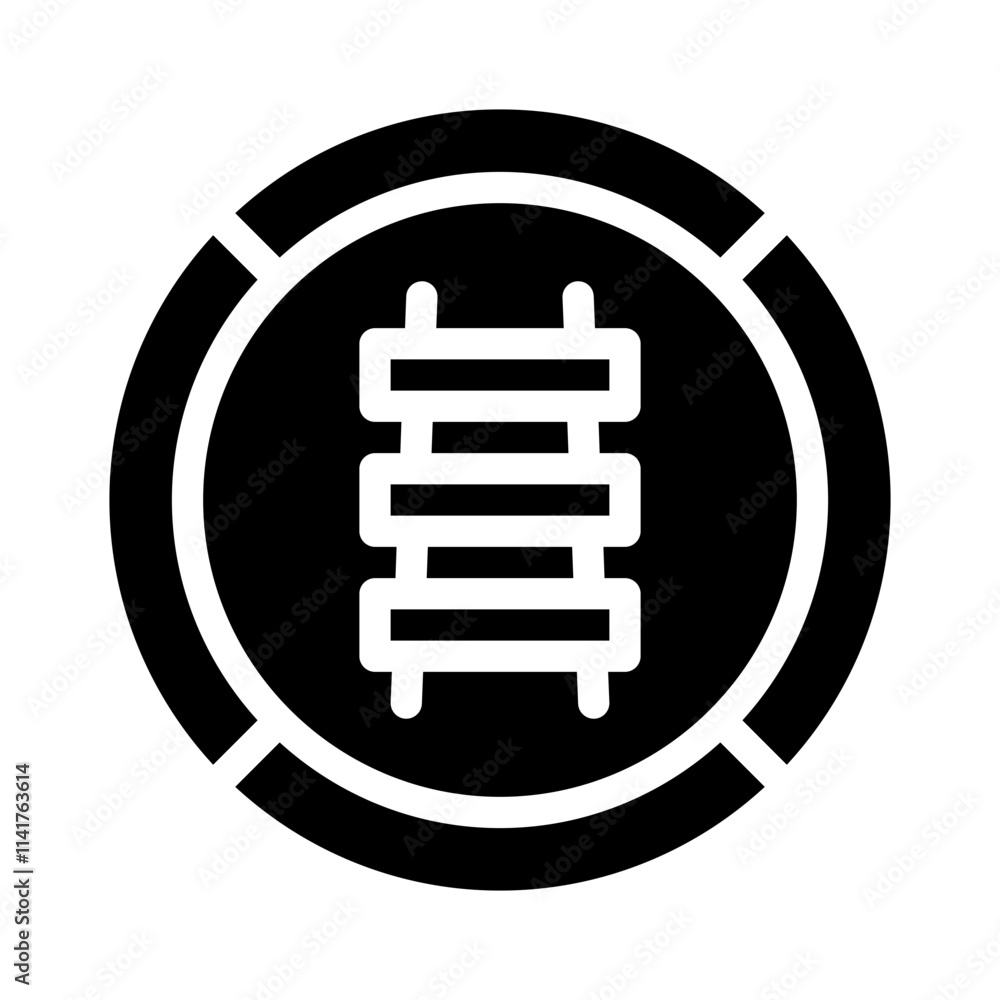 Railroad glyph icon Railroad glyph icon