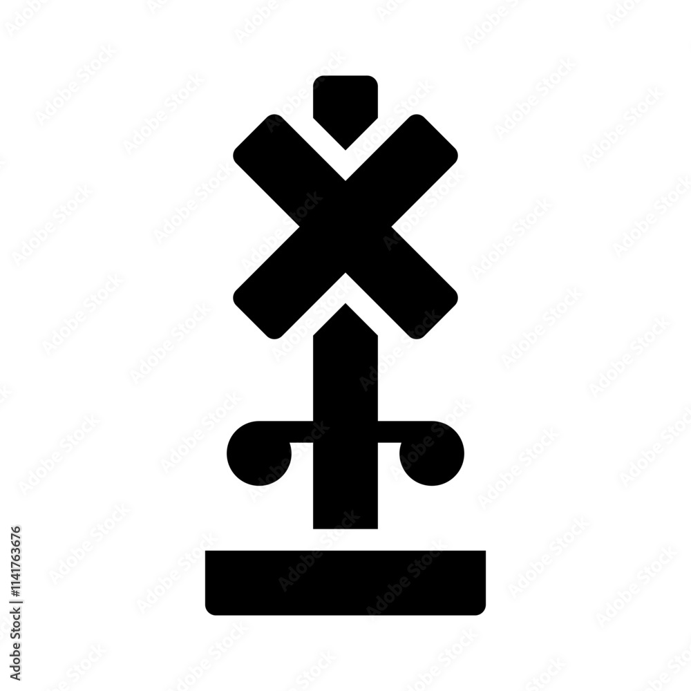 Obraz premium Railway glyph icon