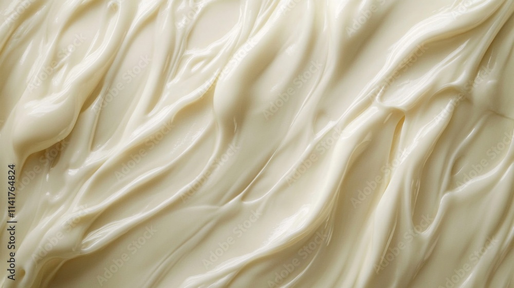 Creamy White Substance Swirled Texture Background Creamy White Substance Swirled Texture Background