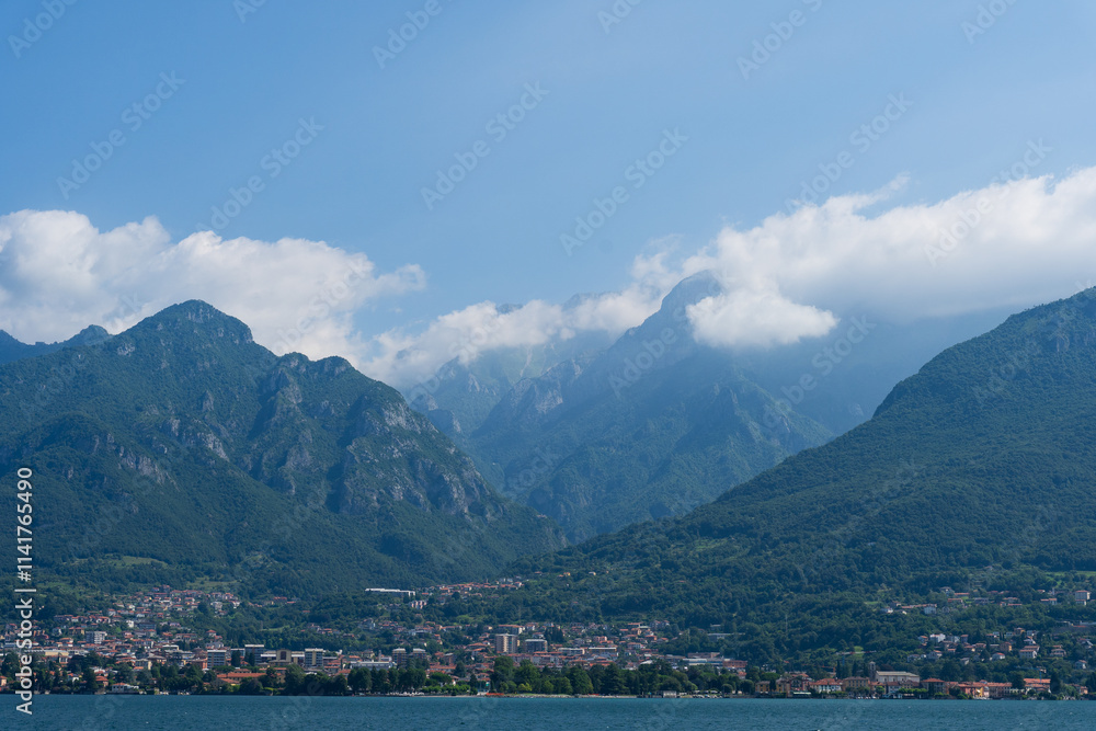 Villages along the shore of Lake Como Villages along the shore of Lake Como