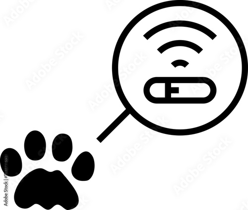 Animal chipping icon. Pet Microchip. Vet Microchip implant sign