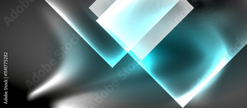 Dark neon colors with glass square shapes