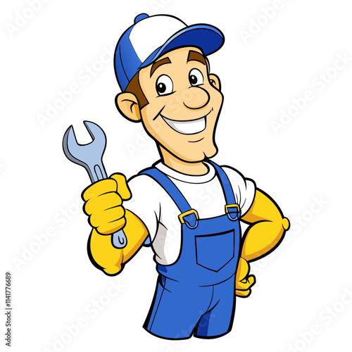 plumber with wrench
