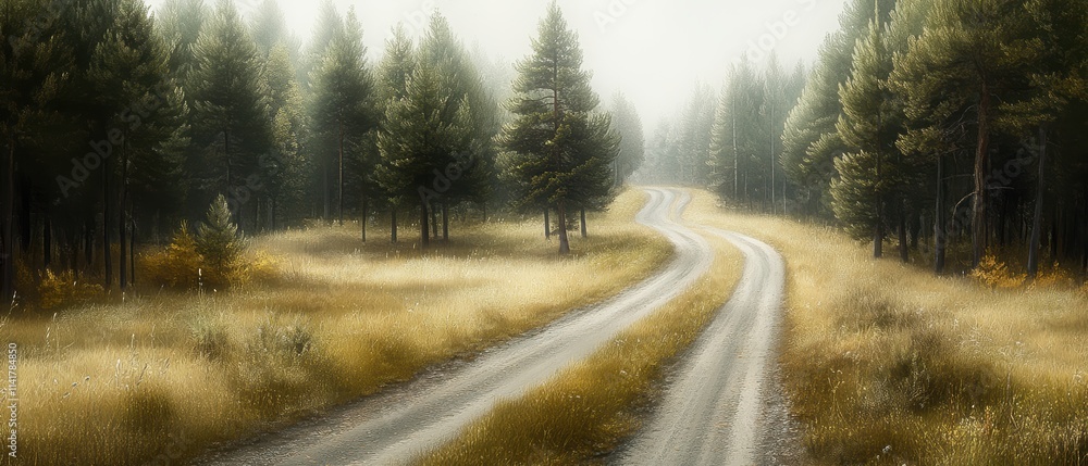 Road with trees in the background. Banner Road with trees in the background. Banner