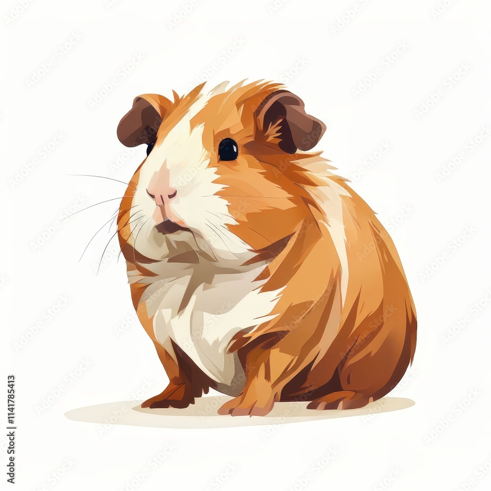 the AI Image Generator, Adorable Guinea Pig with Brown and White the AI Image Generator, Adorable Guinea Pig with Brown and White