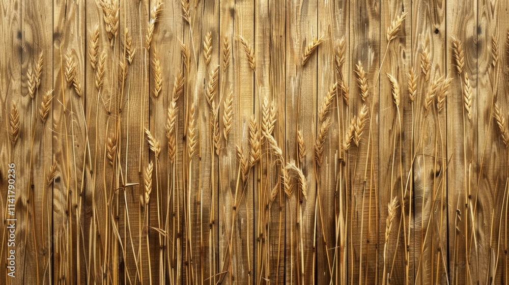 A close-up of a textured wooden surface featuring tall, golden wheat stalks against a rustic background. A close-up of a textured wooden surface featuring tall, golden wheat stalks against a rustic background.