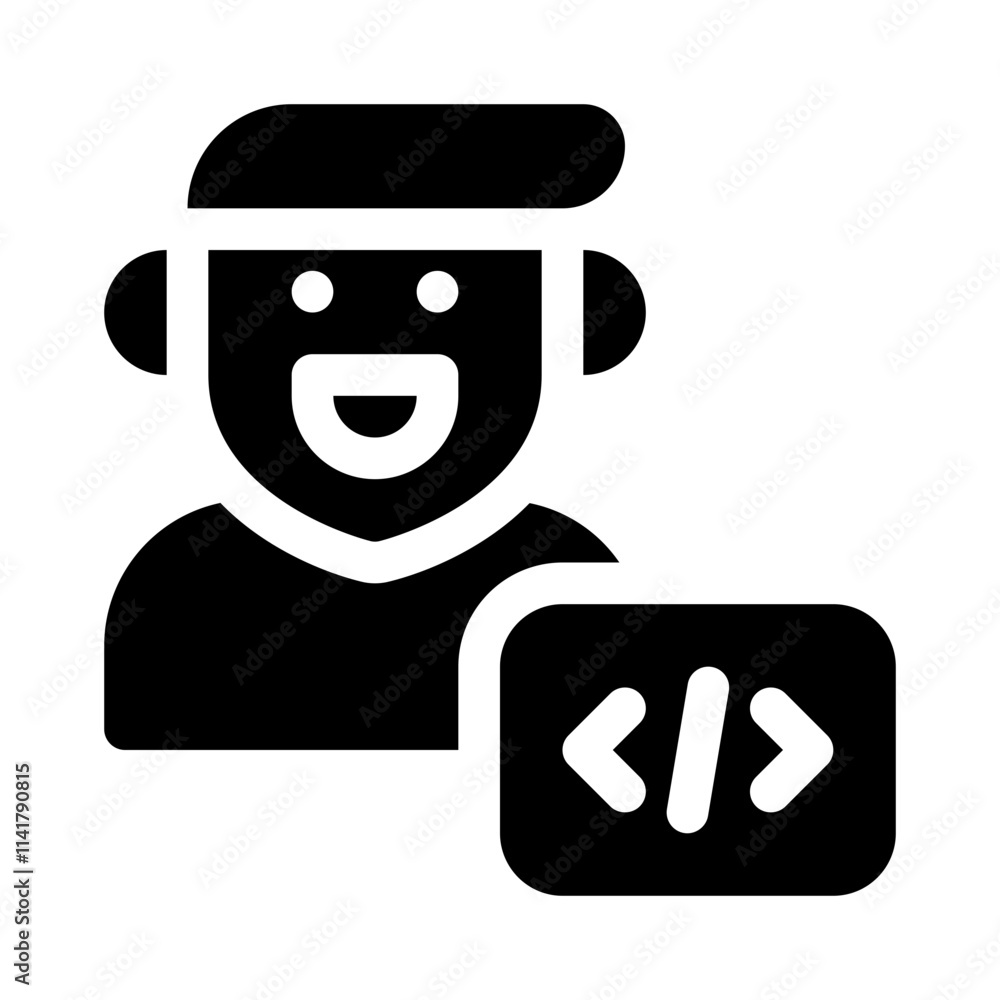 Coding glyph icon Coding glyph icon