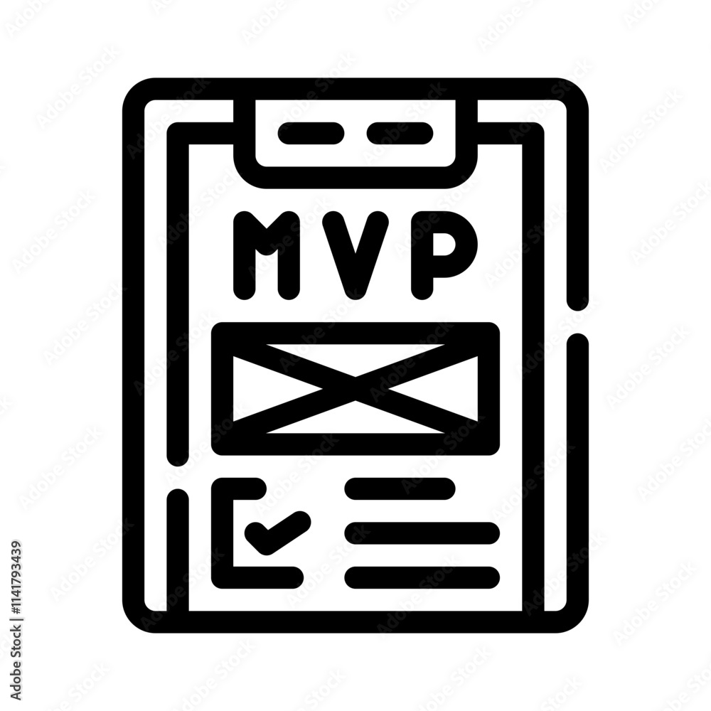 minimum viable product line icon minimum viable product line icon