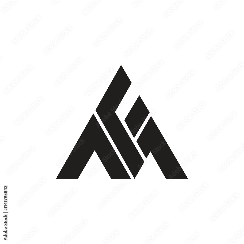 Initial Mf letter logo with creative vector modern business logo design