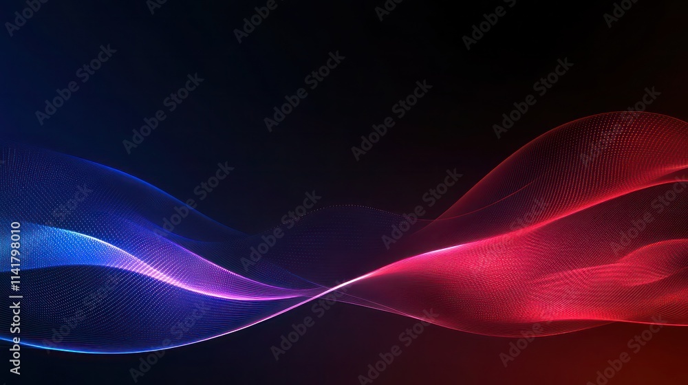 Abstract flowing lines with vibrant blue and red colors. Abstract flowing lines with vibrant blue and red colors.