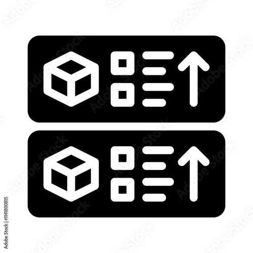 feature prioritization glyph icon