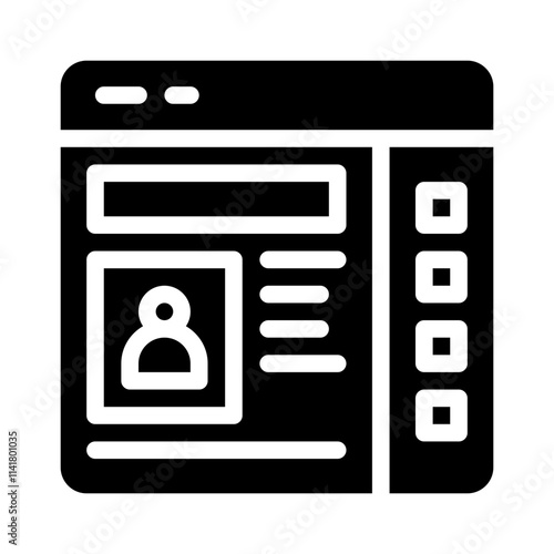 user persona glyph icon